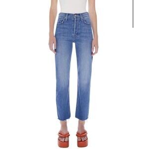 Mother Denim Tomcat Straight Ankle Fray Jeans in From Out Of Town, 32, Worn Once